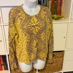 Sundance geometric yellow cardigan